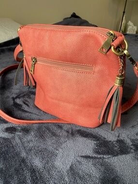 Jen & Co Coral Crossbody Tassel Leather Bag